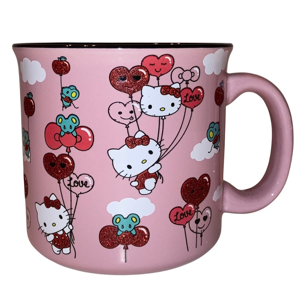 Hello Kitty Limited Edition Summer Pastel Pink Ceramic Mug Sanrio Kawaii Cat Cup